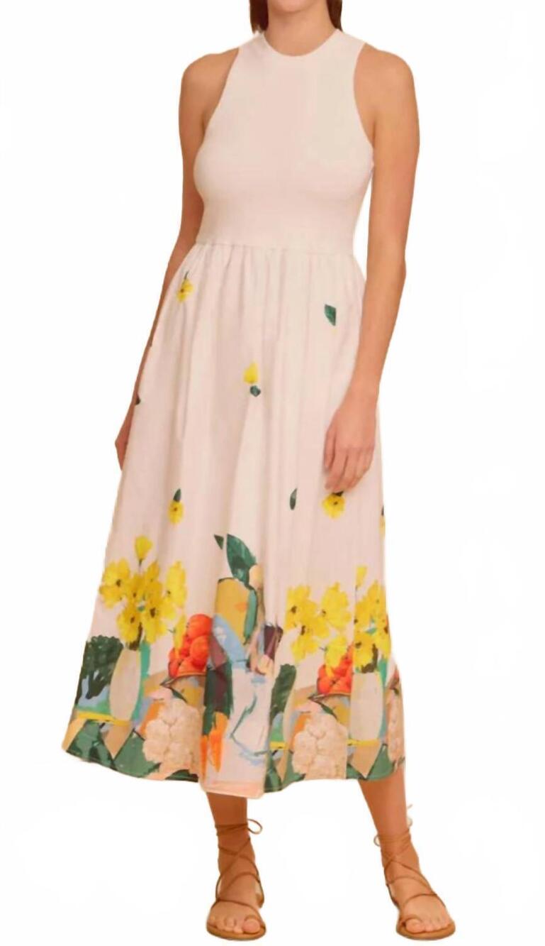 NEW OLIVIA BY LIVRO elsie midi dress in farmer's market